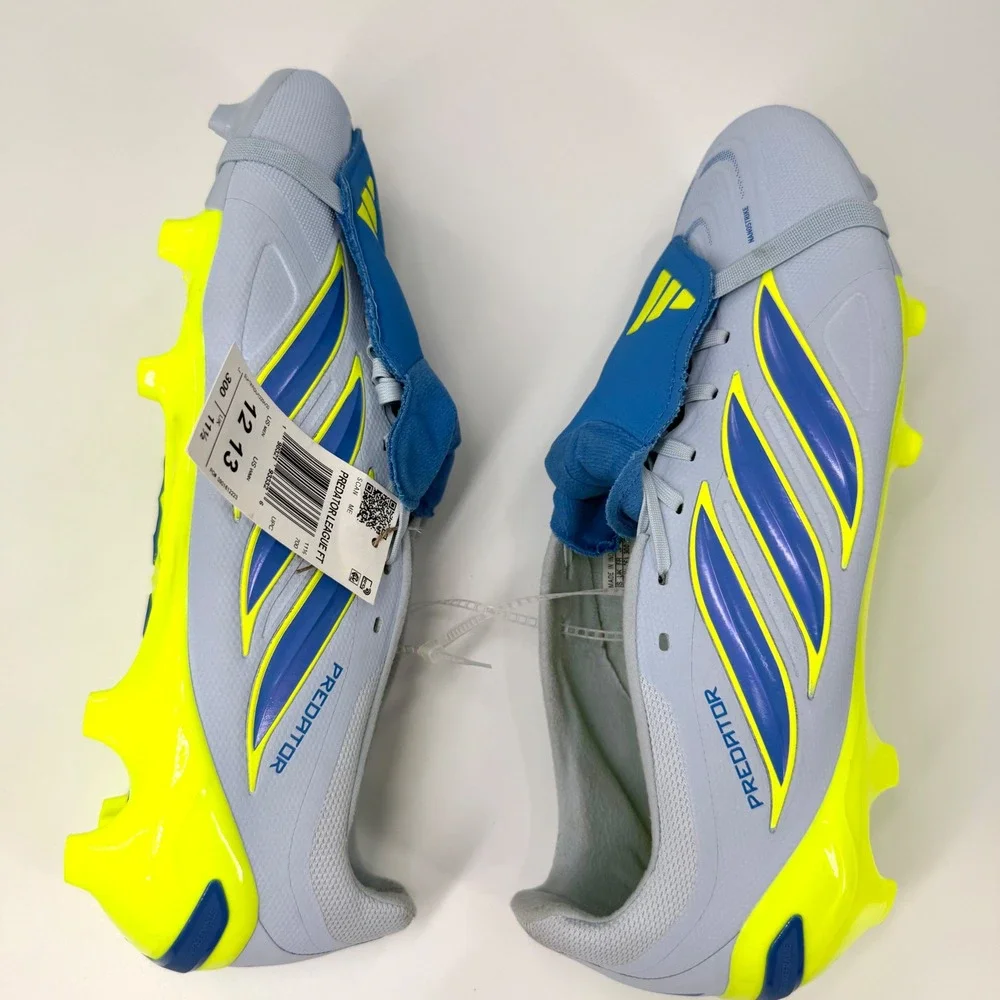 adidas Predator Pro Soccer Cleats Mens 12 Blue Yellow NWT Foldover Tongue